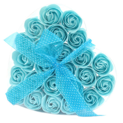 Set de 24 flores de Jabón - rosas azul 1