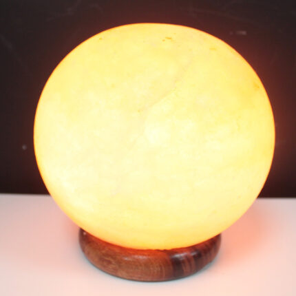 Lámpara de sal bola - Base de madera 1