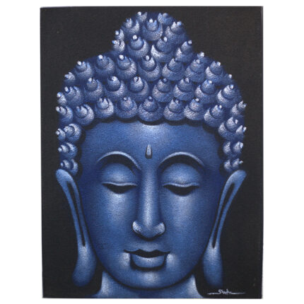 Cuadro de Buda - Acabado en Arena y Azul 1