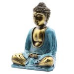 Buddha Verde Azulado y Dorado - Med 3