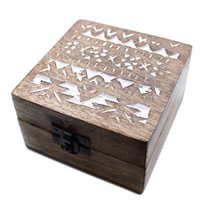 Caja de Madera Blanca - 4x4 Pastillero Diseño Eslavo 4