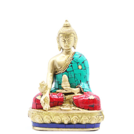 Figura de Buda de Latón - Mano Abajo - 11.5 cm 1