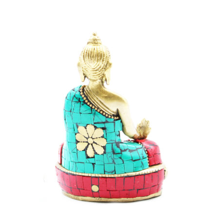 Figura de Buda de Latón - Mano Abajo - 11.5 cm 2