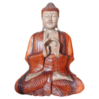 Estatua de Buda Tallada a Mano - 60cm Dos Manos 1