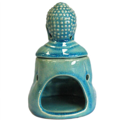 Quemador aceite Buda sentado - azul 2
