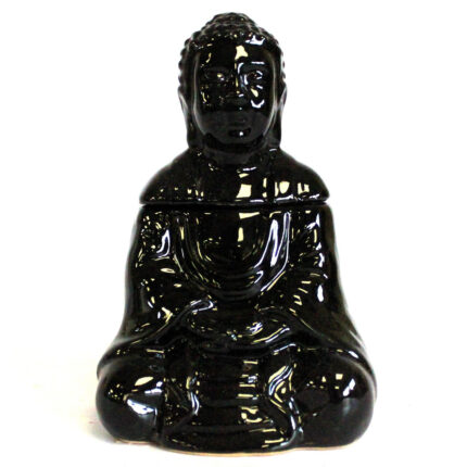 Quemador aceite Buda sentado - negro 1
