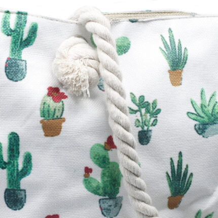 Bolso shopper con asa de cuerda - Mini Cactus 1