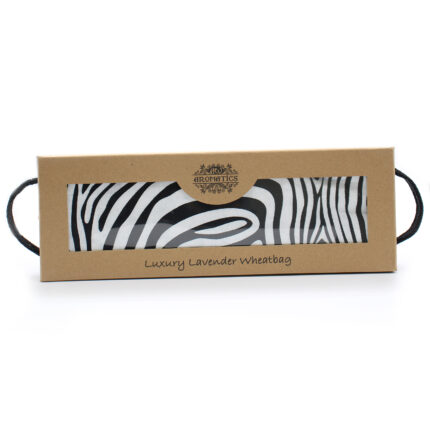 Bolsa de trigo de lavanda de lujo en caja de regalo - Zebra 1
