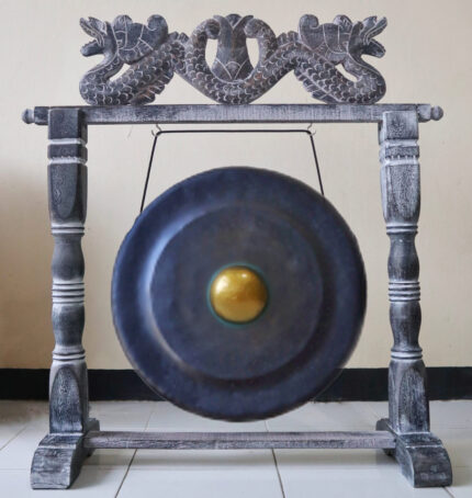 Gong de Meditación Mediano con Soporte - 35cm - Negro 1