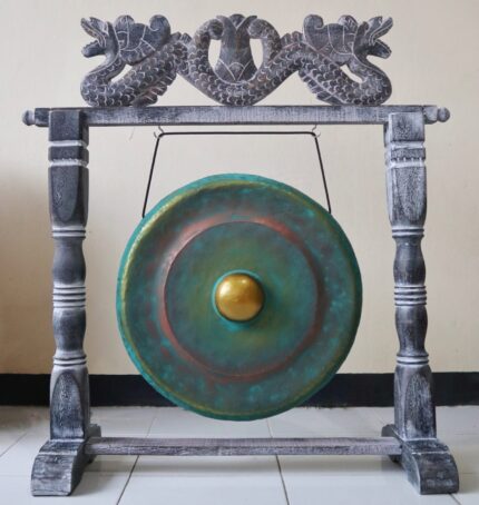 Gong de Meditación Mediano con Soporte - 35cm - Verde 1