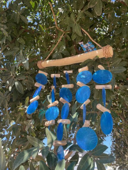 Carillón de madera flotante - Azul 2