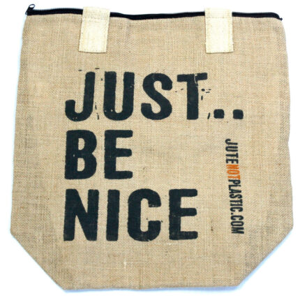 Bolso de yute ecológico - Just be nice - (4 diseños surtidos) 2