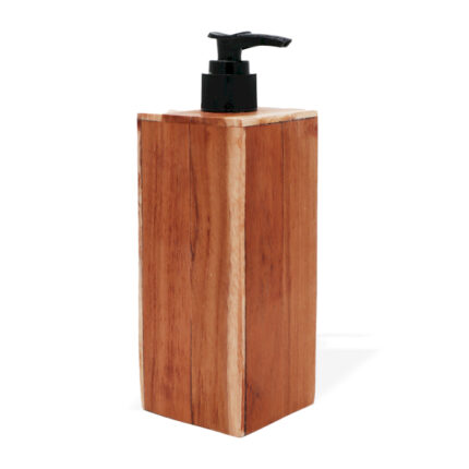 Dispensador de jabón de madera de teca natural - Cuadrado 1