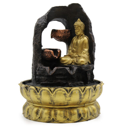 Fuente de agua de sobremesa - 30 cm - Buda dorado meditando 1