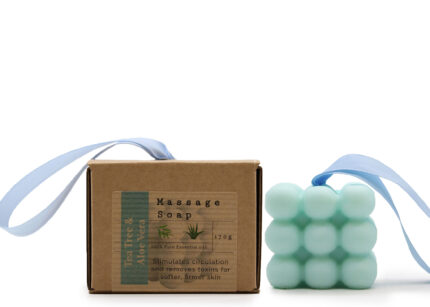 Jabon de masaje individual en caja - Árbol de té y aloe vera 2